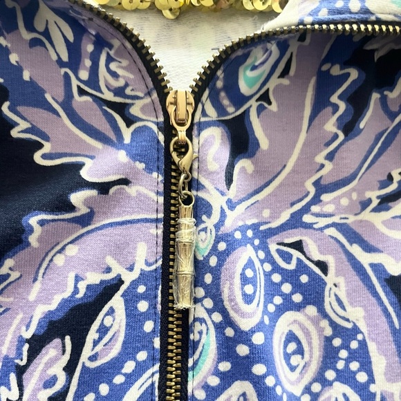 NWOT Lilly Pulitzer UPF 50+ Skipper Dress Lilac‎ Verben Pop Up Coco Safari - Picture 4 of 7